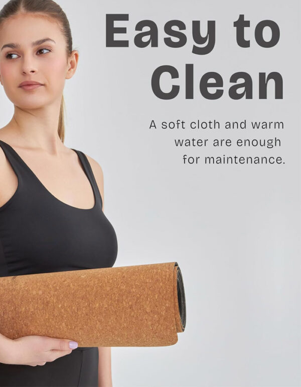 Natural Rubber Cork Yoga Mat for Exercise and Fitness