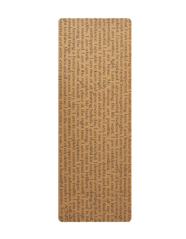 Natural Rubber Cork Yoga Mat for Exercise and Fitness