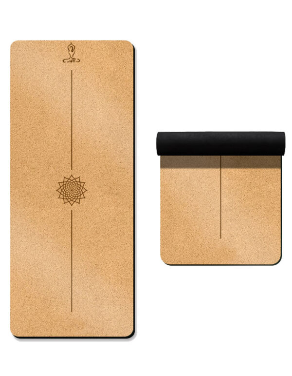 Natural Rubber Cork Yoga Mat for Exercise and Fitness