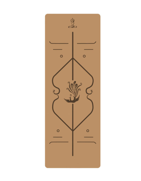 Natural Rubber Cork Yoga Mat for Exercise and Fitness