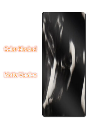 Color-Blocked Matte Natural Rubber Yoga Mat