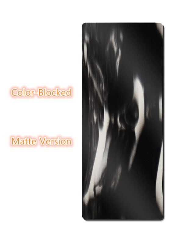 Color-Blocked Matte Natural Rubber Yoga Mat