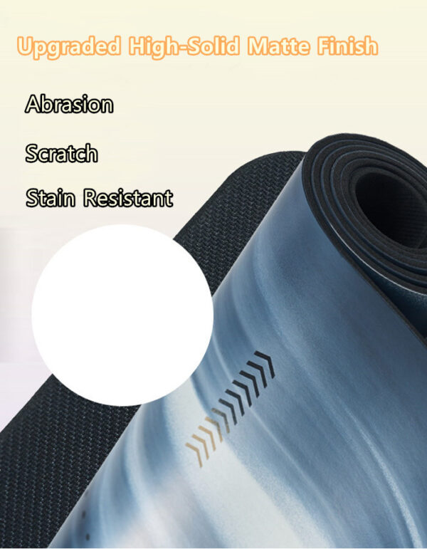 Color-Blocked Matte Natural Rubber Yoga Mat