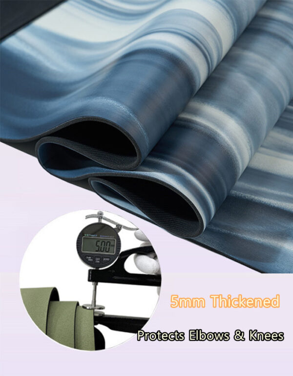 Color-Blocked Matte Natural Rubber Yoga Mat