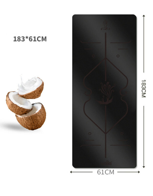 Coconut Shell Sanded PU Yoga Mat with Natural Rubber