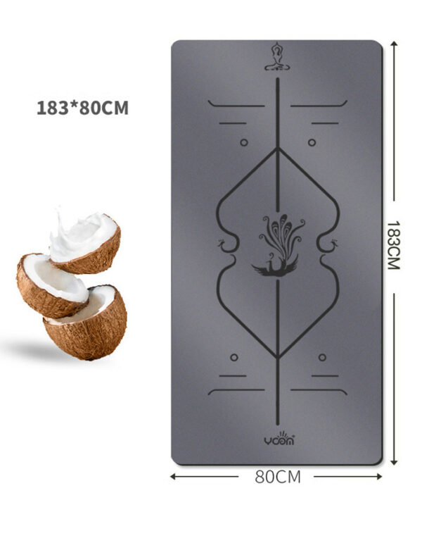 Coconut Shell Sanded PU Yoga Mat with Natural Rubber