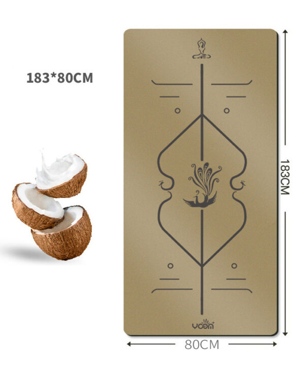 Coconut Shell Sanded PU Yoga Mat with Natural Rubber