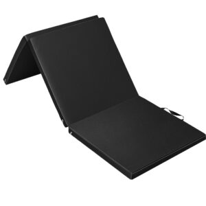 Three Folding Gymnastics Exercise Gym Mat with Carrying Handles