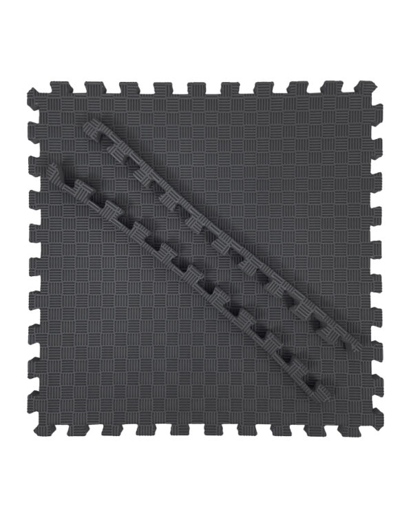 24"x24"x1" 5-Rib TPE Interlocking Exercise Floor Tiles