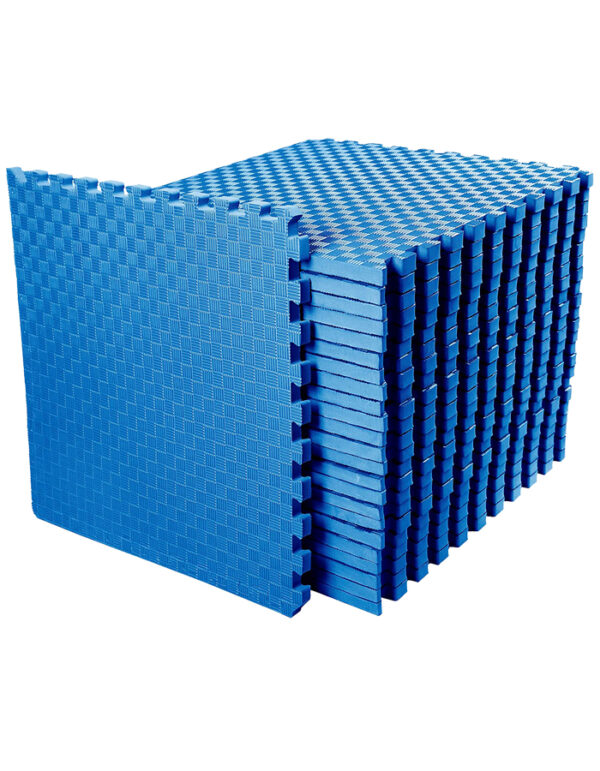 24"x24"x1" 5-Rib TPE Interlocking Exercise Floor Tiles