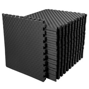 24"x24"x1" 5-Rib TPE Interlocking Exercise Floor Tiles