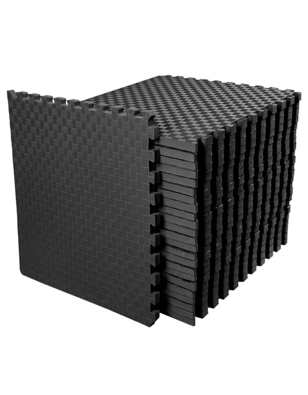 24"x24"x1" 5-Rib TPE Interlocking Exercise Floor Tiles