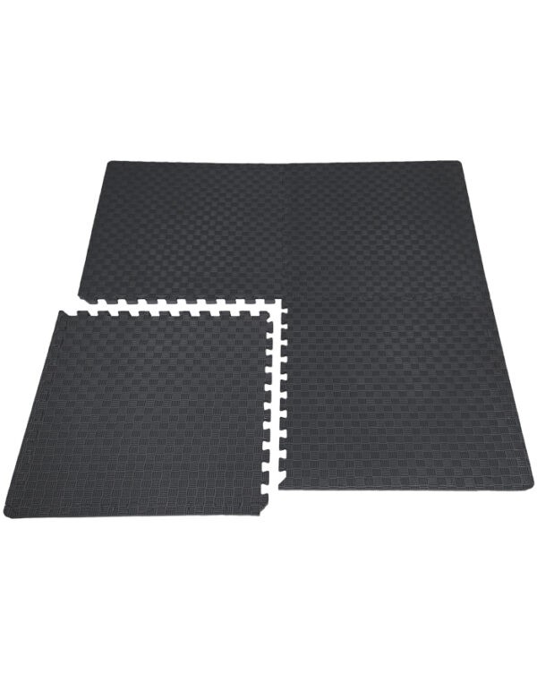 24"x24"x1" 5-Rib TPE Interlocking Exercise Floor Tiles