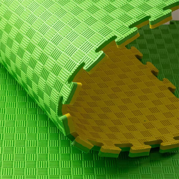 Green and Yellow Karate Puzzle Mat