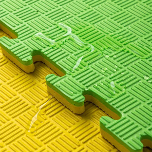 Green and Yellow Karate Puzzle Mat