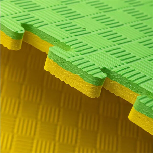 Green and Yellow Karate Puzzle Mat