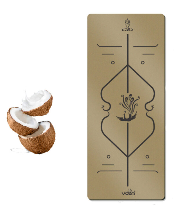 Coconut Shell Sanded PU Yoga Mat with Natural Rubber
