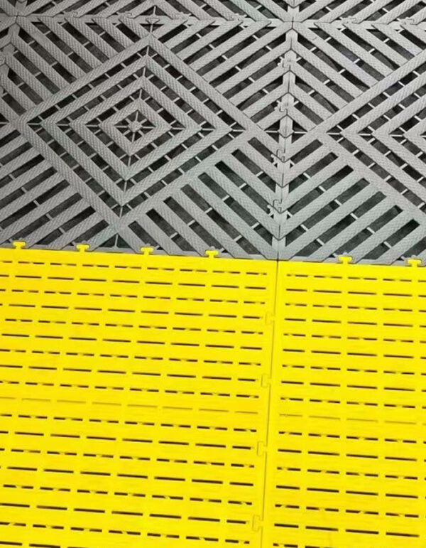 20mm Thick Garage Protective Mat, Encrypted Grid Drainage Floor for Car Detailing & Film Wrapping Shop, No Dig Trench Drain Grate