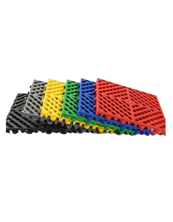 3CM PP Interlocking Garage Mat, No Dig Trench Car Wash Plastic Grating Floor Drainage Mat