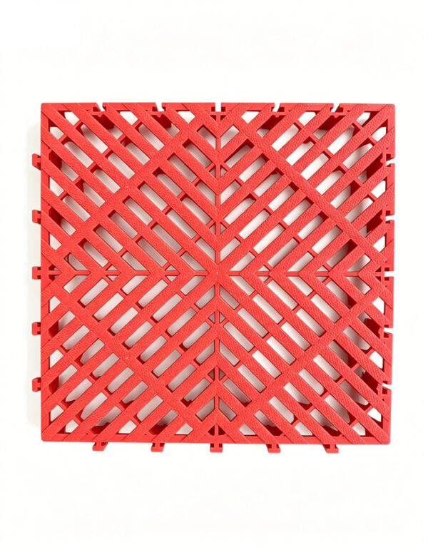 5cm Thick Interlocking Car Wash Floor Grate, Non-Slip Plastic Drainage Grid Mat for Auto Detailing Shop