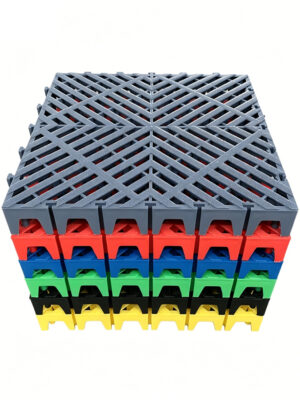 5cm Thick Interlocking Car Wash Floor Grate, Non-Slip Plastic Drainage Grid Mat for Auto Detailing Shop
