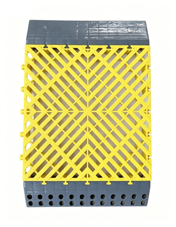 5cm Thick Interlocking Car Wash Floor Grate, Non-Slip Plastic Drainage Grid Mat for Auto Detailing Shop