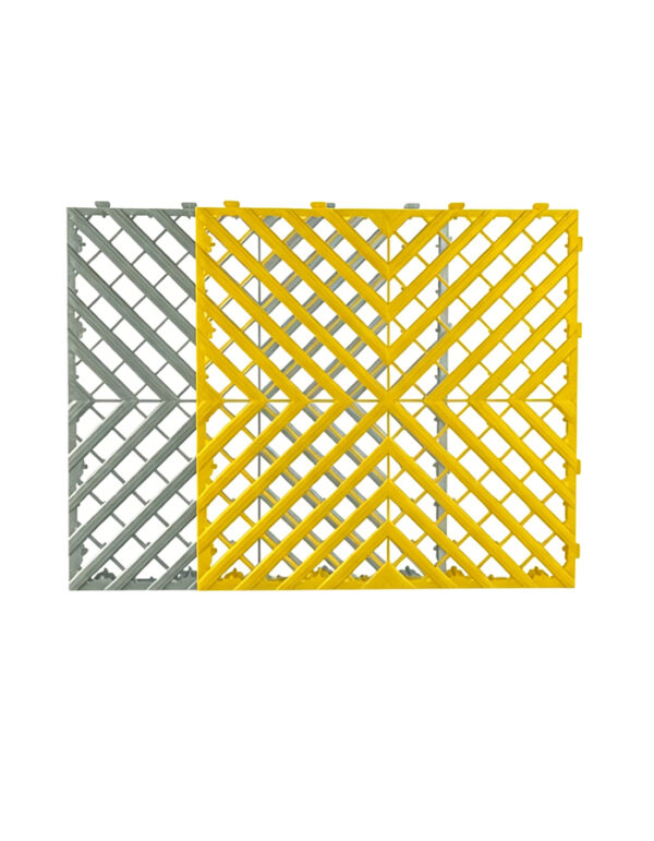 Colored 4cm Interlocking Plastic Drainage Grates, Anti-Slip Car Wash Floor Tiles for Auto Detailing & 4S Service Centers