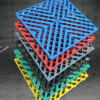 Colored 4cm Interlocking Plastic Drainage Grates, Anti-Slip Car Wash Floor Tiles for Auto Detailing & 4S Service Centers