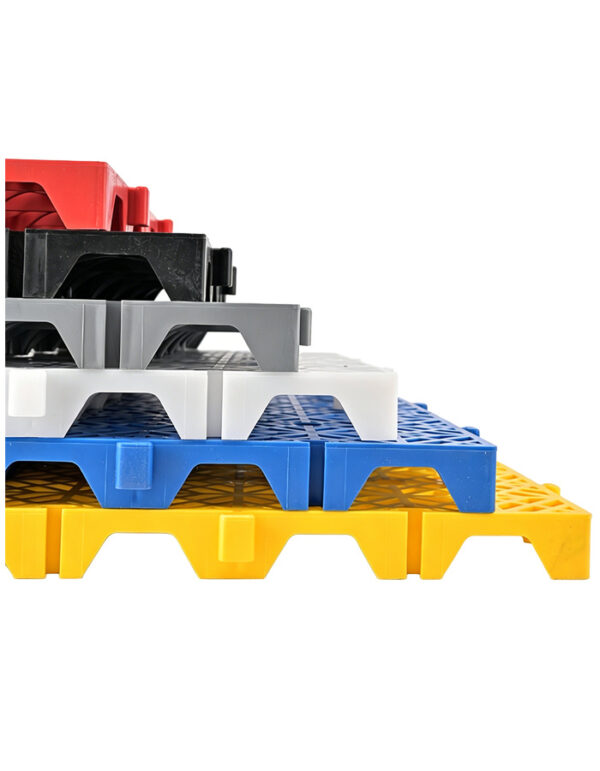 4cm Thick Coin Pattern Interlocking Plastic Floor Grate, Non-Slip Drainage Grid Mat for Car Wash & Workshop