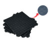 18mm Thick Coin Pattern Solid Interlocking Floor Tiles | Heavy-Duty Anti-Slip Plastic Drainage Mats for Car Wash