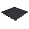 18mm Thick Coin Pattern Solid Interlocking Floor Tiles | Heavy-Duty Anti-Slip Plastic Drainage Mats for Car Wash