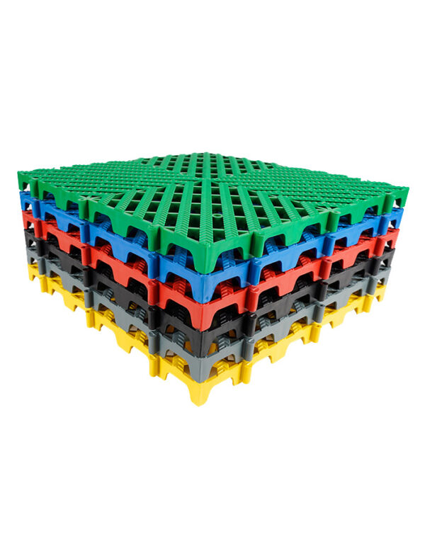 3.0cm Thick PP Interlocking Car Wash Floor Grates | Heavy-Duty No-Dig Plastic Drainage Mats for 4S Shops & Garages