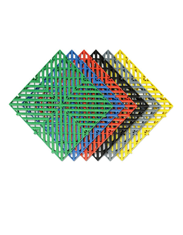 3.0cm Thick PP Interlocking Car Wash Floor Grates | Heavy-Duty No-Dig Plastic Drainage Mats for 4S Shops & Garages