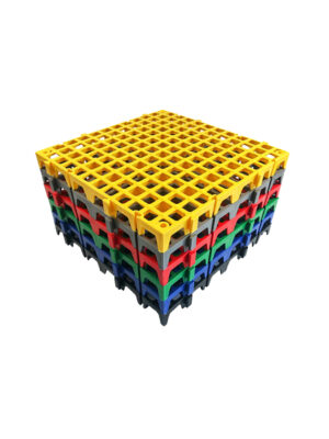 4cm Thick Round Hole Plastic Interlocking Floor Grates, Heavy Duty Non-Slip Modular Mats