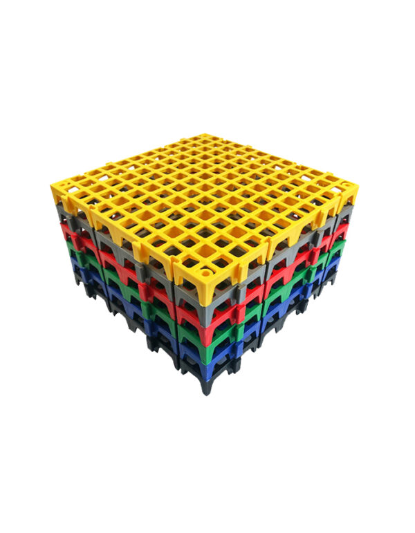 3cm Thick Interlocking Plastic Grid Floor Mats | Heavy-Duty Drainage Grates for Car Wash & Auto Repair Shops