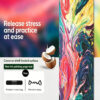 Ink Wash Print10 PU Natural Rubber Coconut Textured Yoga Mat Ink Wash Print Fade Resistant Anti Slip Wearproof Shock Absorbing Silent Fitness Mat