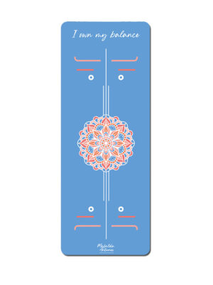 Ink Yoga Mat5 Premium Natural Rubber Coconut Yoga Mat, Ink Wash Art Print & Body Alignment Lines, Toxic-Free for Yoga Pilates