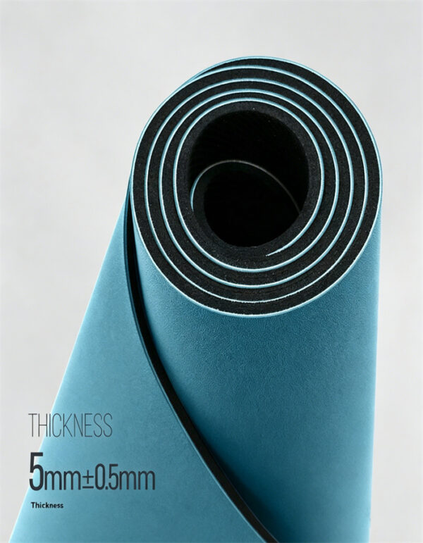 5mm Oval Coconut Fiber PU Natural Rubber Yoga Mat - Sweat Absorbing Non Slip Exercise Pad for Pilates & Home Workouts