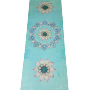 Extra Long Wide 5mm PU Printed Yoga Mat, Eco Friendly Natural Rubber Sweat Absorbent Workout Mat Personalized Custom Design