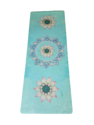 Extra Long Wide 5mm PU Printed Yoga Mat, Eco Friendly Natural Rubber Sweat Absorbent Workout Mat Personalized Custom Design
